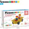 Picasso Toys Magnetic Figures 4 Piece Ninja Character Action Building Block  Tiles Toddler Toy Set Magnet Expansion Pack Ages 3 and up Educational STEM